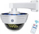 Solar Dummy Surveillance Dome Camera with LED Lighting White