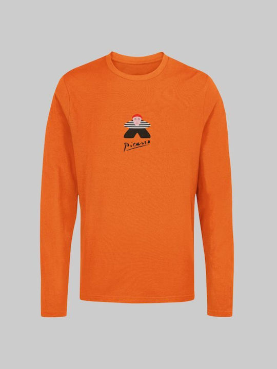 Picasso Meeple μακρυμάνικο T-shirt - ORANGE