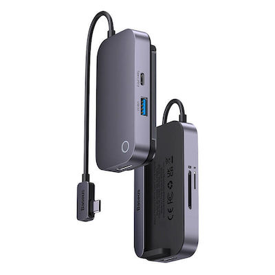 Baseus PadJoy Series USB-C Stație de andocare cu HDMI 4K PD Gri