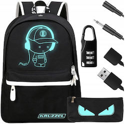 Kruzzel Backpack Waterproof 19lt Black