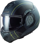 LS2 FF906 Advant Cooper Modular Helmet with Sun Visor ECE 22.06 1650gr Matt Titanium Black