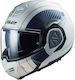 LS2 FF906 Advant Cooper Modular Helmet with Sun Visor ECE 22.06 1650gr White / Blue KR520887