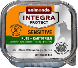 Animonda Integra Protect Sensitive Wet Food for Adult Cats for Urinary Health In Tray with Turkey / Potatoes 1pc 100gr