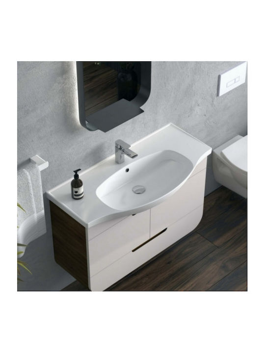 Cerastyle Lila Inset Sink Porcelain 100x46.5x17cm White