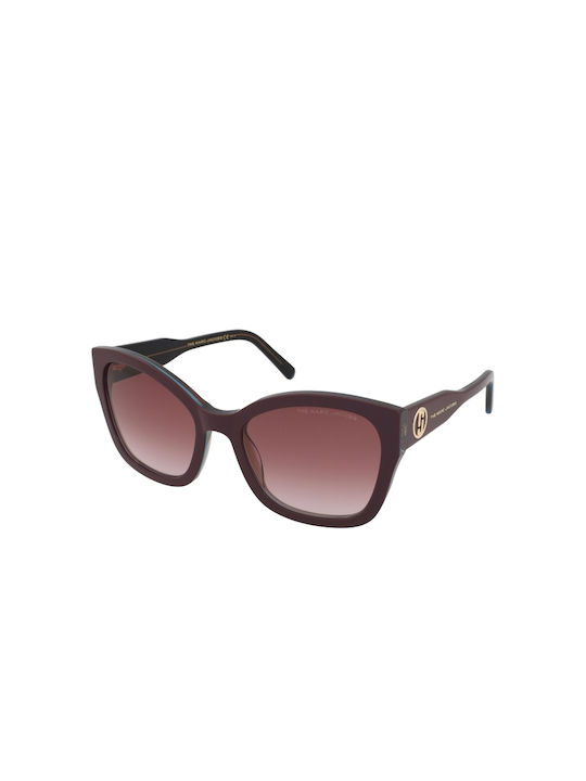 Marc Jacobs Women's Sunglasses with Purple Plastic Frame and Burgundy Gradient Lens MARC 626/S LHF/3X