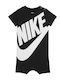Nike Hero Babystrampler Kurzärmelig Schwarz