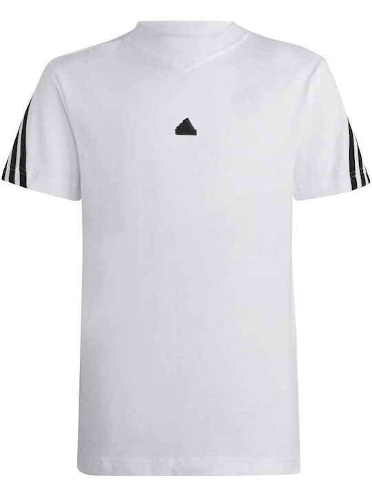 Kinder-T-Shirt Weiß Future Icons 3-Stripes