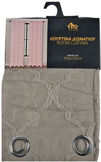 TnS Κουρτίνα με Τρουκς Δωματίου 140x250εκ.