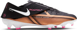 Nike Phantom GT2 Academy Flyease Low Football Shoes FG/MG with Cleats Metallic Copper