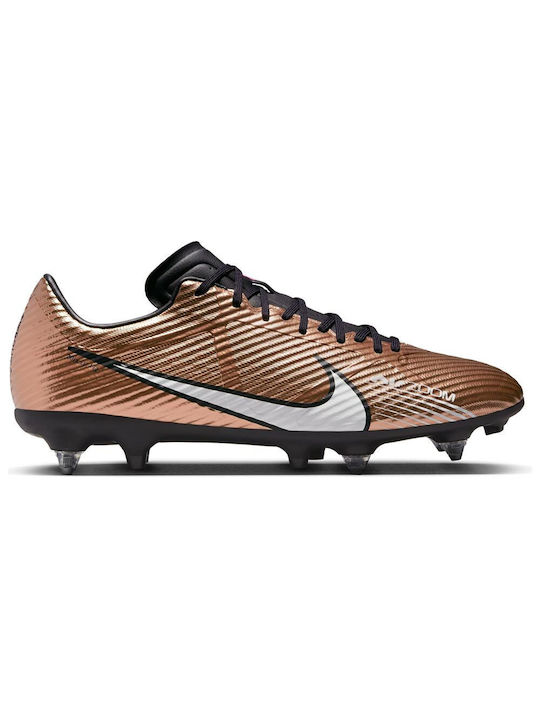 Nike Zoom Mercurial Vapor 15 Academy SG-Pro Χαμηλά Ποδοσφαιρικά Παπούτσια με Τάπες Metallic Copper