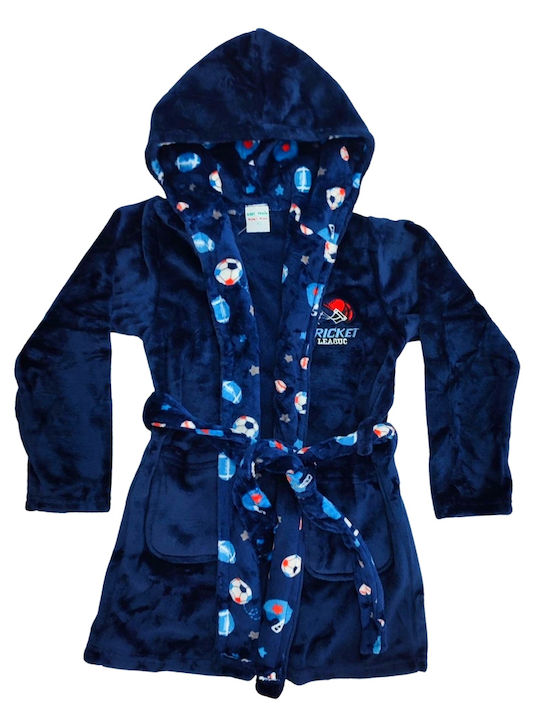 Baby Train Kids Robe Winter Pyjama Navy Blue