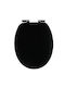 Eurocasa Wooden Soft Close Toilet Seat Black 46cm