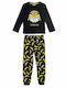 Universal Studios Pijama pentru copii De iarnă Fleece Neagră