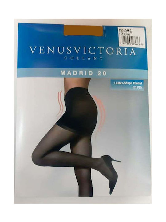 Venus Victoria Madrid 20 Den Καλσόν Ελαστικό με Λαστέξ - Καραμελέ