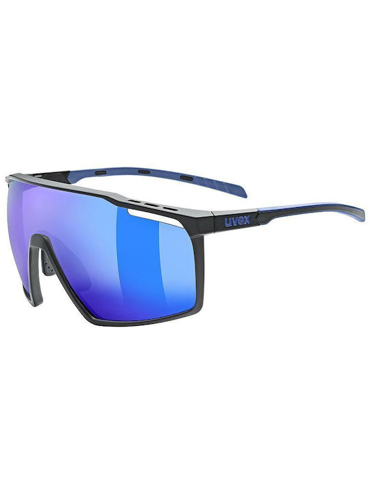 Uvex Sonnenbrillen mit Schwarz Rahmen und Blau Spiegel Linse S5330392416
