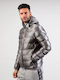 Herren Winter Jacke Puffer Silber