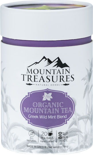 Mountain Treasures Τσάι του Βουνού Βιολογικό Προϊόν Με Ελληνική Άγρια Μέντα (Φλισκούνι) 20 Φακελάκια 1.8gr