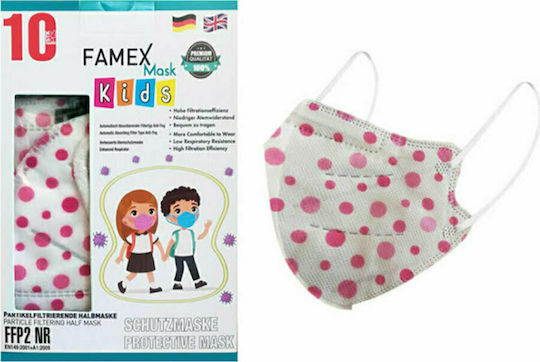 Famex Μάσκα Προστασίας FFP2 NR για Παιδιά με Polka Dots 5τμχ