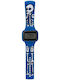 ODM Digital Herrenuhr 45mm Chronograph Batterie mit Blau Kautschukarmband