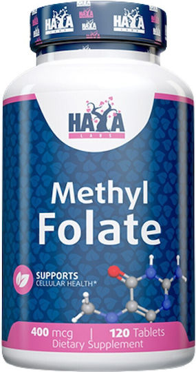 Haya Labs Methyl Folate 400mg Συμπλήρωμα για την Ενίσχυση του Ανοσοποιητικού 120 ταμπλέτες