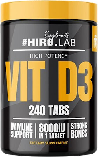 Hiro.Lab Vitamin D3 Vitamin for Immune System Boost & Bone Health 8000iu 240 Tablets