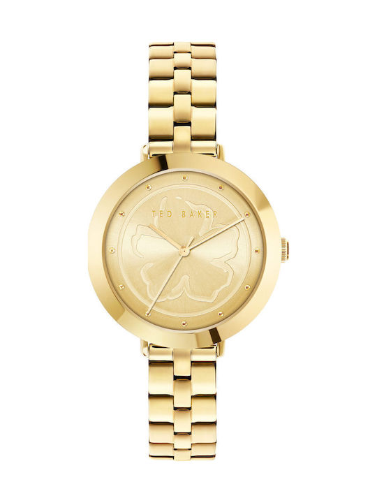 Ted Baker Ammy Magnolia Γυναικείο Ρολόι 34mm Μπαταρίας με Χρυσό Μεταλλικό Μπρασελέ