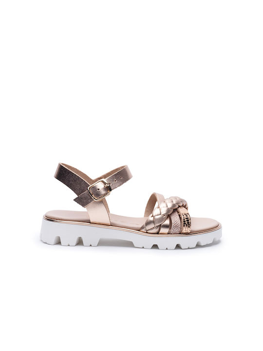 AMICA leather sandals fashion girl - HALKOS - HALKOS