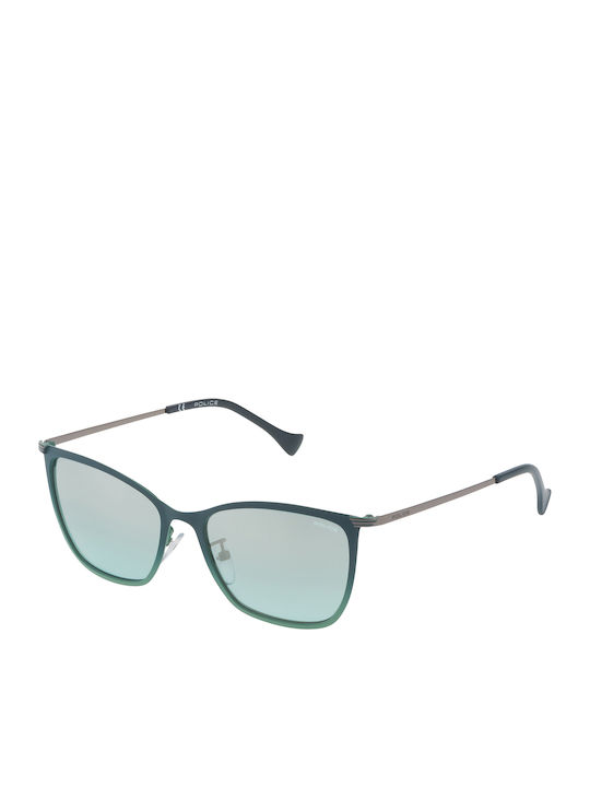 Police Damen Sonnenbrille mit Grün Metall Geste...