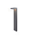 Zambelis Lights Outdoor Floor Lamp Small Post LED 7W with Warm White Light IP54 Gray