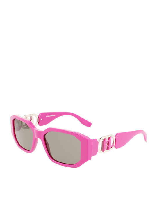 Karl Lagerfeld Women's Sunglasses with Pink Pla...