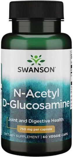 Swanson N-Acetyl-D-Glucosamine 750mg Supplement For Joint And Bone Health 60 Vegetable Capsules