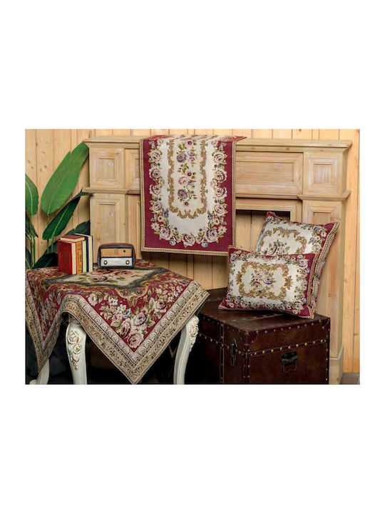 Liolios Home Tischtuch 7009 Burgundy 140x140cm