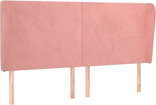 vidaXL Stoff-Kopfstütze für Betten Rosa 163x118cm