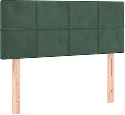 vidaXL Fabric Bed Headboard Dark Green 90x78cm