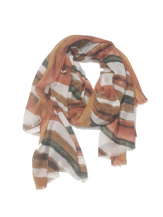 Women's scarf ''Stripes On Earth Tones'' Multicolored - 8257847022111