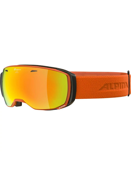 Alpina Estetica Q-Lite Masca de schi și snowboard Pentru adulți Roșu cu Lentilă în culoarea Roșu