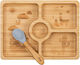 Citron Feeding Set made of Bamboo with Non-Slip Base Yellow 2pcs for 4+ months