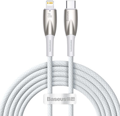 Baseus Glimmer Braided USB-C to Lightning Cable 20W Λευκό 2m