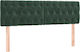 vidaXL Fabric Bed Headboard Dark Green 80x78cm