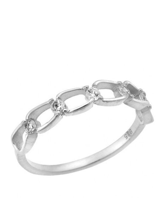 Senza Damen Ring Ehering mit Zirkonia aus Silber