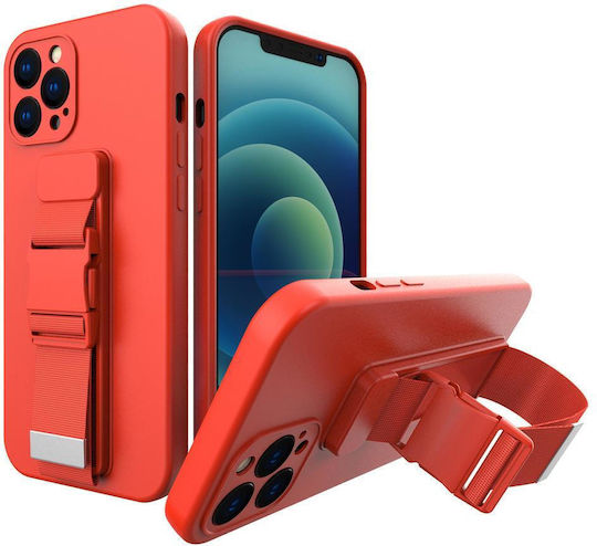 Hurtel Rope Air Bag Задна корица Силикон 1мм Червен (Galaxy A22 5G)