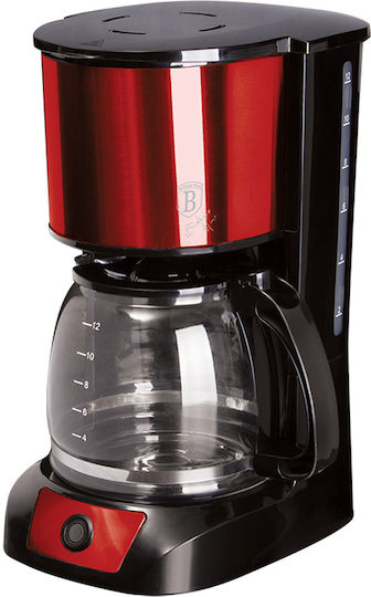 Berlinger Haus Mașină de cafea cu filtru 800W Burgundia metalică