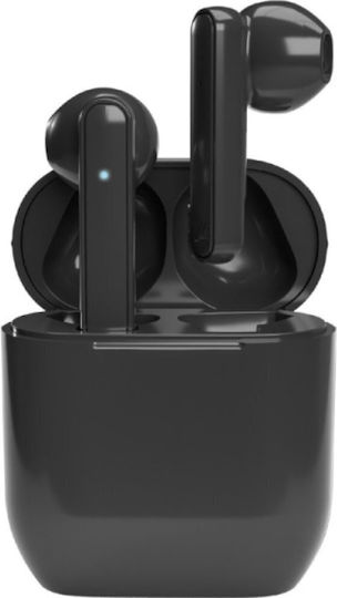 SBS Hero Nubox Earbud Bluetooth Handsfree Ακουστικά με Θήκη Φόρτισης Black