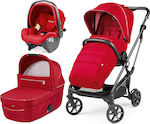 Peg Perego Vivace SLK Modular 3 in 1 Verstellbar 3 in 1 Baby Kinderwagen Geeignet für Neugeborene Red Shine 9.4kg 02827MU49