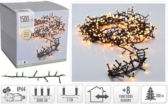 1500 Светлини LED 30m. Топъл бял тип Лента 1бр