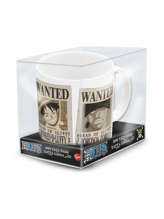 Stor One Piece - Wanted Mug Ceramic White 325ml