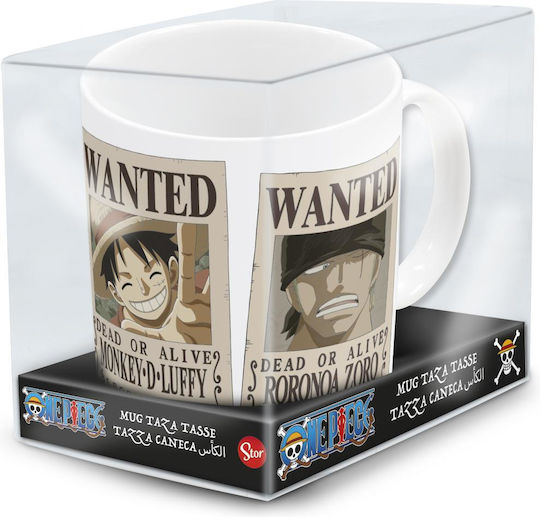 Stor One Piece - Wanted Чаша Керамично Бяла 325мл Stor One Piece - Wanted Чаша Керамично Бяла 325мл