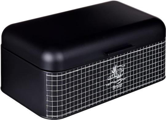 Maestro Brotbox mit Deckel Metallisch in Schwarz Farbe