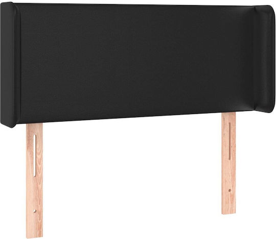 vidaXL Bed Headboard Faux Leather Black 103x88 cm