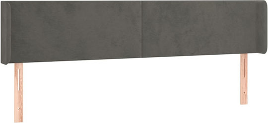vidaXL Stoff Kopfstütze für Betten Dunkelgrau 163x88cm